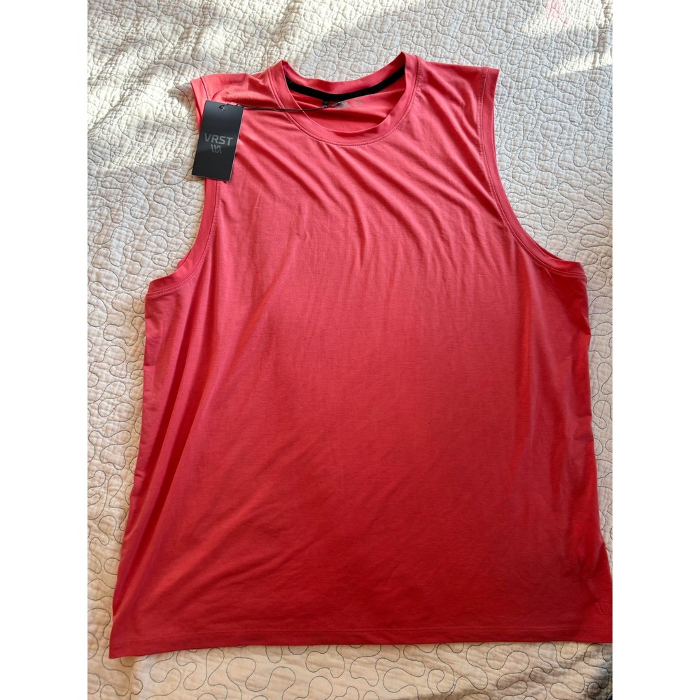 VRST Mens Icon Tank Pink Rouge XL Moisture Wicking Shirt